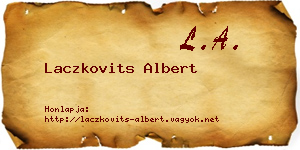 Laczkovits Albert névjegykártya
