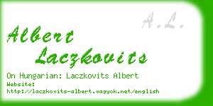 albert laczkovits business card